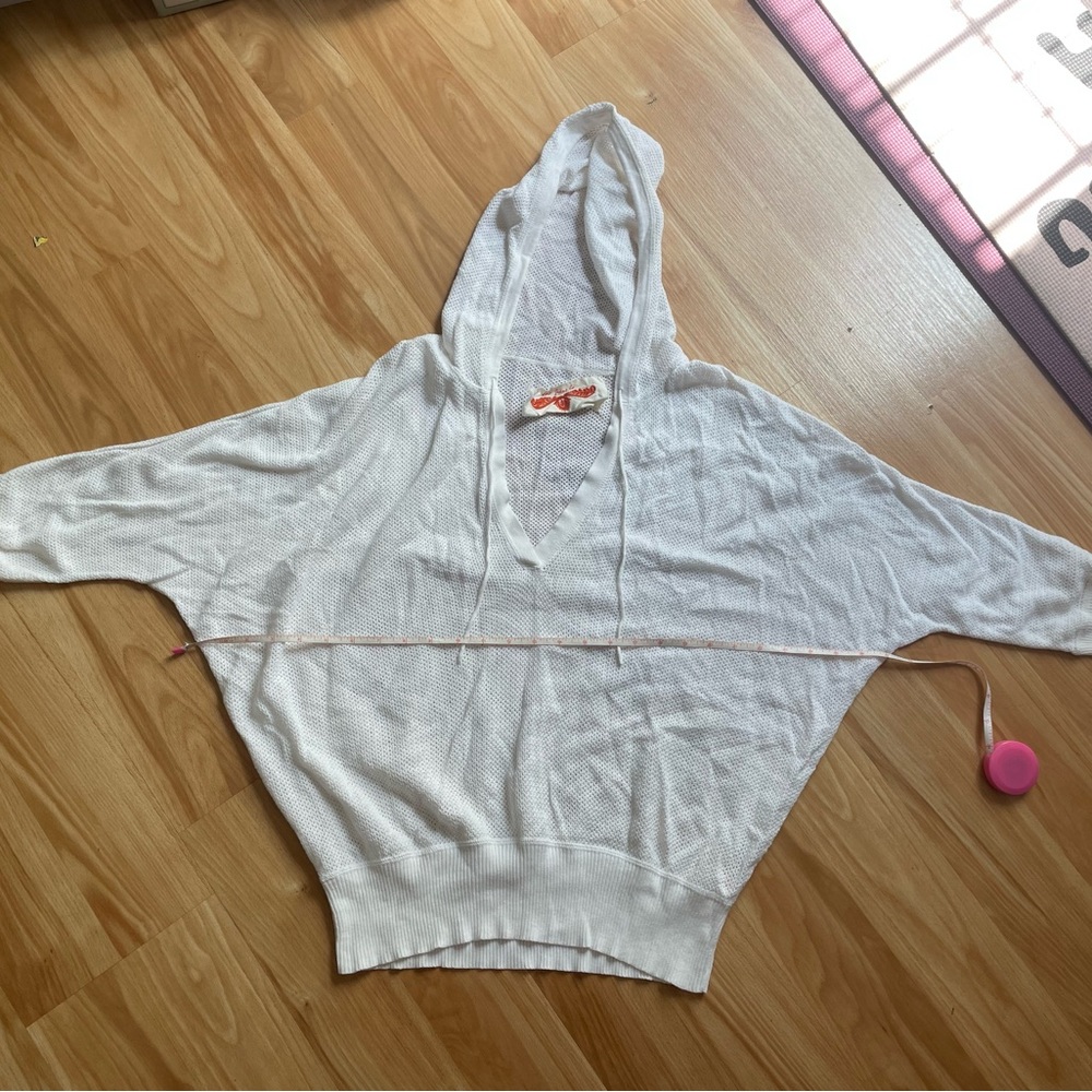 Super Cute Ladies Polo Ralph Lauren White Hoodie Pullover - Sz XL